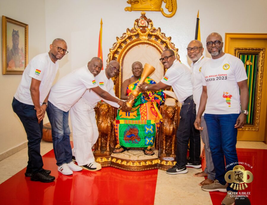 African Games Torch Displayed In Manhyia Palace