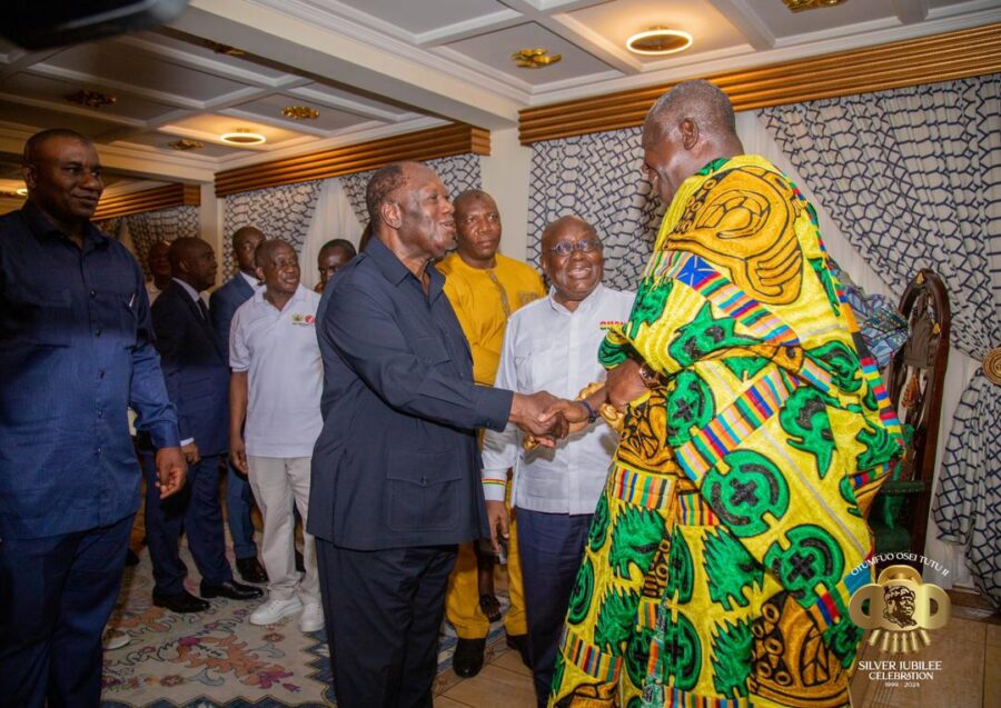 Prez Ouattara Makes Maiden Visit To Manhyia Palace